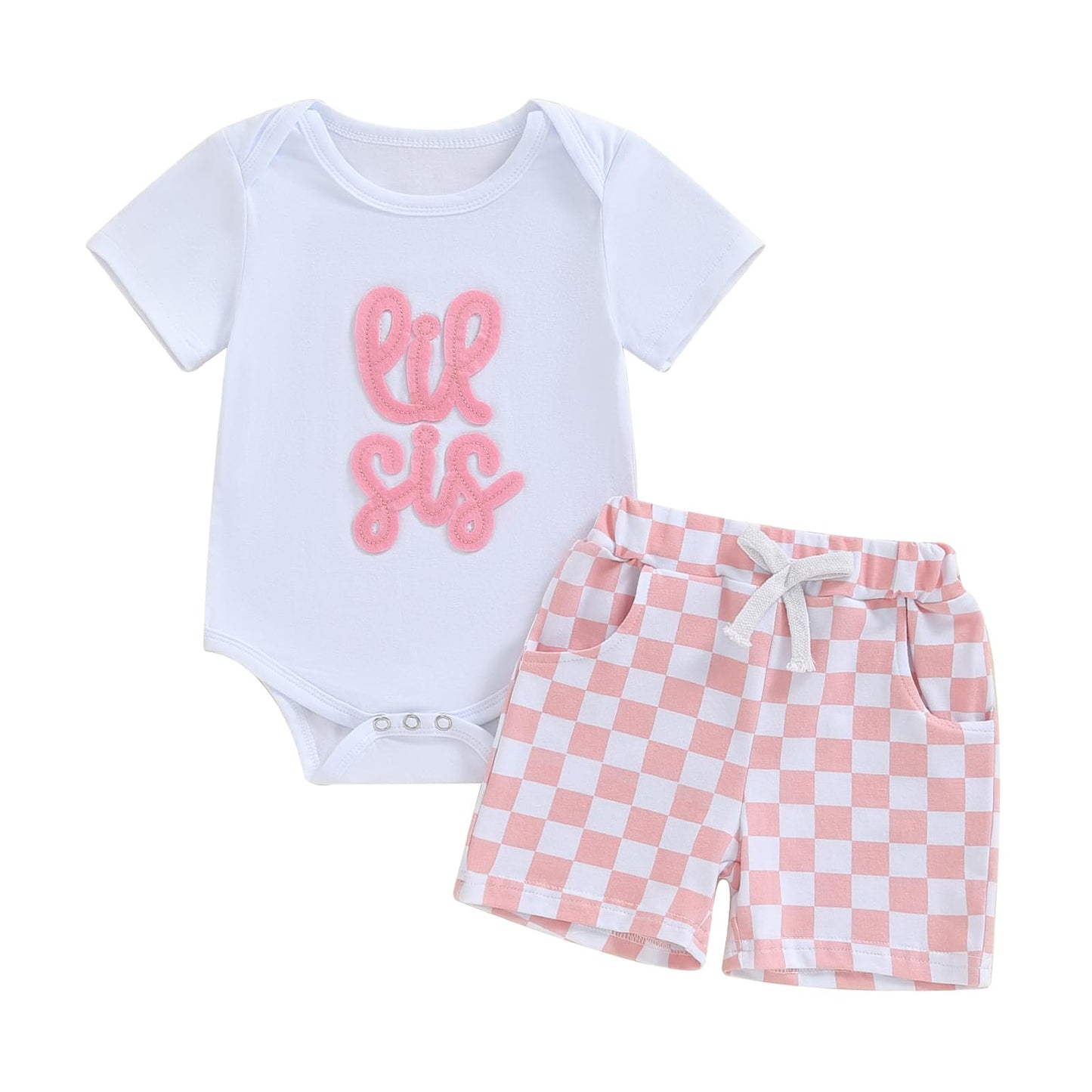 Toddler Baby Boy Summer Clothes Letter Short Sleeve T Shirt/Romper Casual Shorts Set Brother Matching Outfits