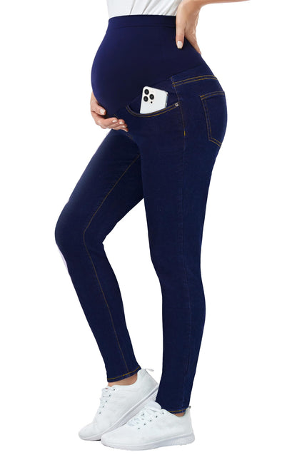 PACBREEZE Women's Maternity Jeans Over Belly Skinny Stretchy Denim Pants Comfy Slim Pregnancy Pants