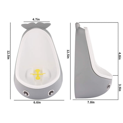 Cute Frog Potty Training Urinal for Boys with Funny Aiming Target - Coffee