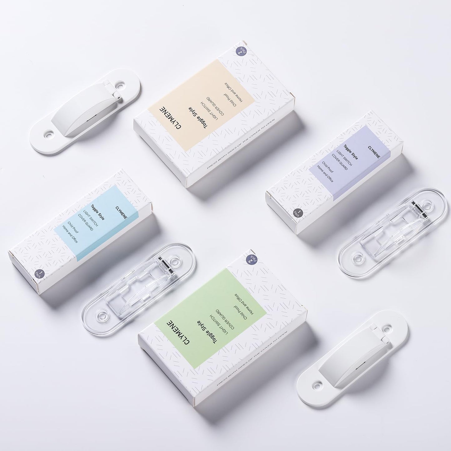 Wall Switch Guard, Child Proof Light Switch Cover Guard | Toggle Style | Light Switch Protection | Keep Toggle Switch in On or Off Position | 2 Pack, White