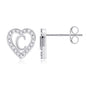 Anoup Heart Initial Stud Earrings - Gifts for Girls, Sterling Silver Post 14K Gold Plated All Over Hypoallergenic | CZ Simulated Diamond Stud Earrings | Birthday Gifts for Kids Toddlers Daughter