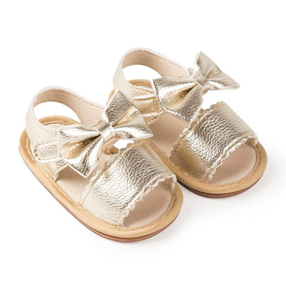 Sawimlgy Baby Girls Boys Sandals Summer Flowers Shoe Rubber Sole PU Leather Mesh Infant Toddler First Walkers Princess Dress Outdoor Shoes