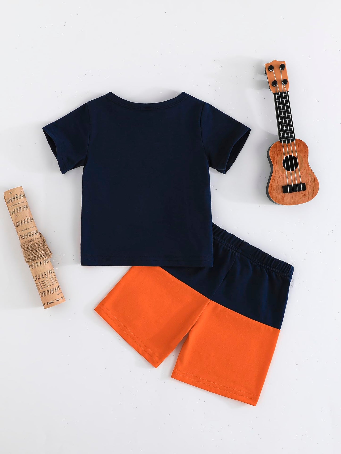 SUREPOCH Baby Boy Clothes Toddler Summer Outfits Short-sleeved Shirt Elastic Pants Two-piece Set Cute Baby Boy Outfits