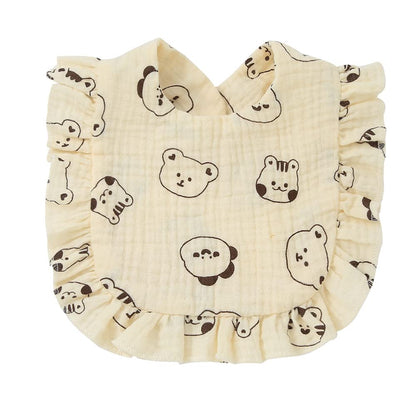 4 PACK Solid Muslin Baby Drool Bibs Set for Unisex Boys Girls Cotton Adjustable Teething Feeding Drooling Bibs