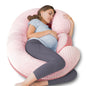 QUEEN ROSE Cooling Pregnancy Pillows,E Shaped Full Body Pillow for Sleeping, with Pregnancy Wedge Pillow for Belly Support, 60 Inch Maternity Pillow for Side Sleeper, Cooling Rayon Cover, Purple