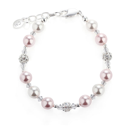Cherished Moments Children's 14K Gold-plated or Sterling Silver Bracelet with Stardust Beads and Austrian Crystals for Babies, Infants, Toddlers, and Girls Jewelry Gifts