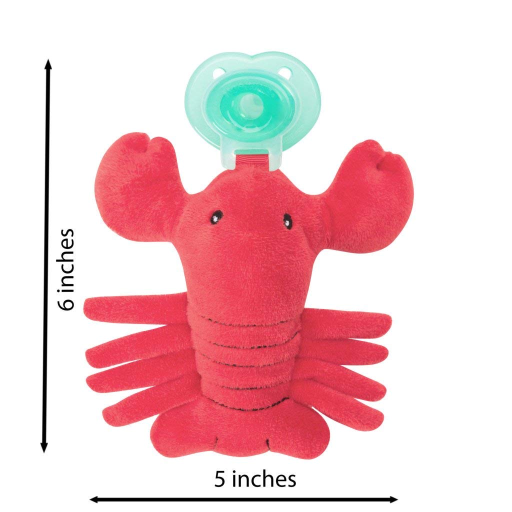 Nookums Paci-Plushies Buddies - Alligator Pacifier Holder - Adapts to Name Brand Pacifiers, Suitable for All Ages, Plush Toy Includes Detachable Pacifier