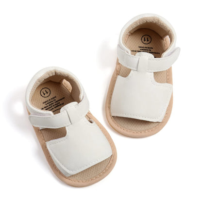 GAISUMMI Baby Girls Sandals Summer Bowknot Infant Crib Shoes Toddler Pu Leather Soft Rubber Sole First Walkers