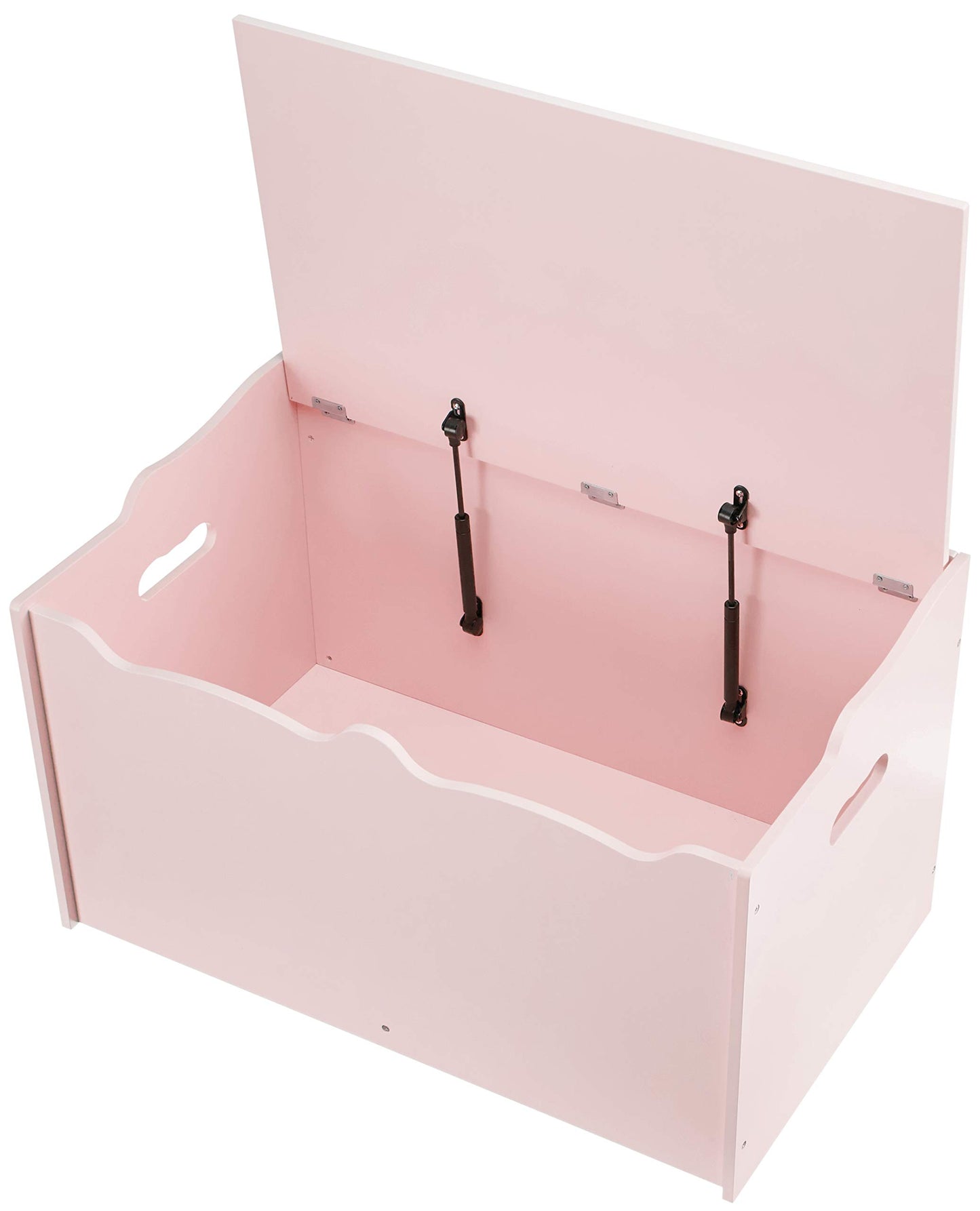 Amazon Basics Kids Toy Box, Wooden Organizer Storage Chest, Pink, 30" x 18" x 19"