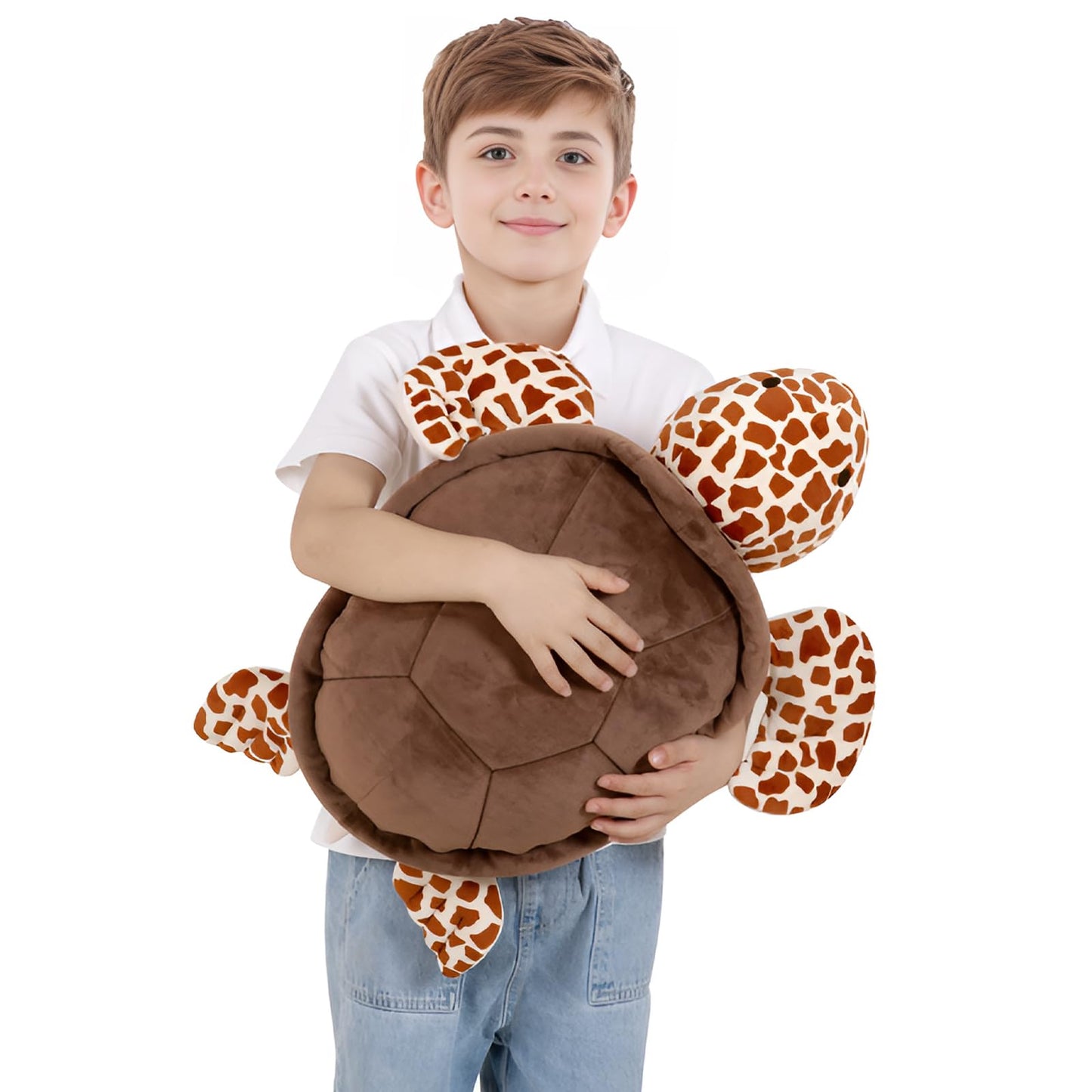 28 inch Big Green Sea Turtle Stuffed Animals Giant Soft Plush Toys, Large Ocean Turtle Plushies Body Pillow, Gifts for Kid Boys, Girls, Girlfriend, Birthday, Easter