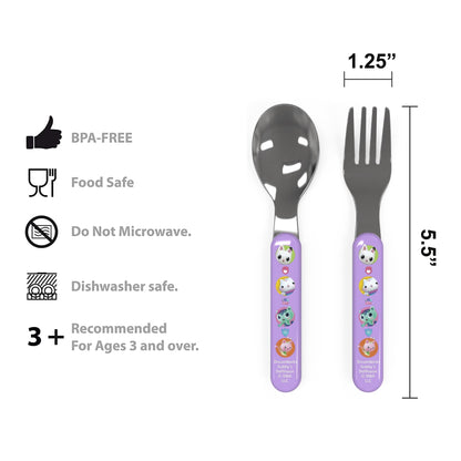 Zak Designs 5-Piece Dinnerware Set, Baby Shark - Durable Plastic & Stainless Steel - Includes Water Bottle, 8-Inch Plate, 6-Inch Bowl, Fork & Spoon - Suitable for Kids Ages 3+