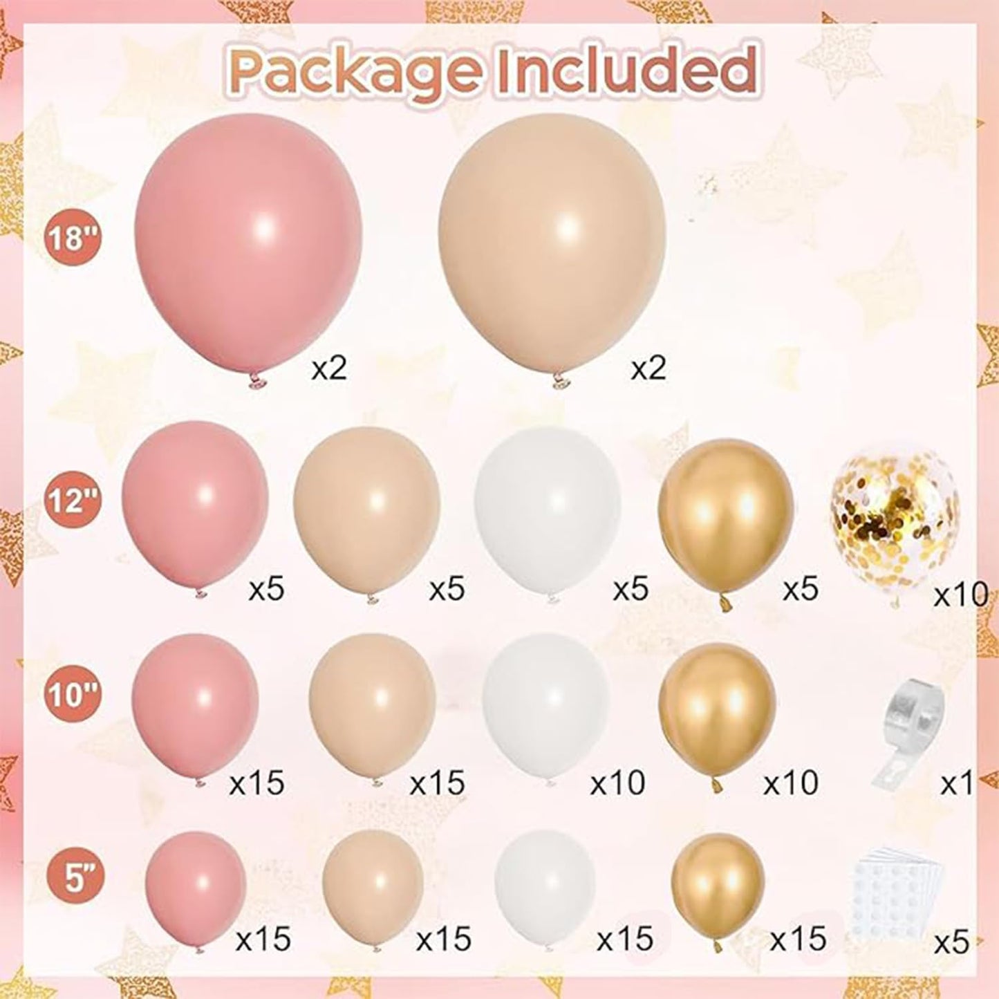 Sage Green Pink Balloon Arch Kit, Olive Green Light Pink Sand White Blush Metallic Gold Balloons with Gold Confetti Balloons for Girl Birthday Woodland Baby Shower Jungle Safari Decorations