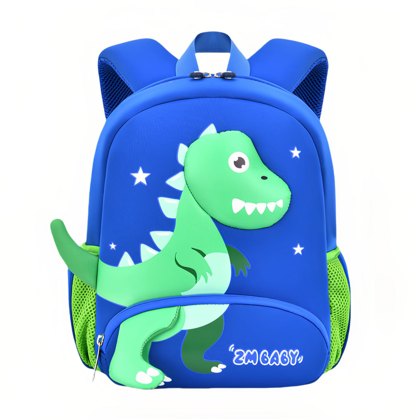 Dinosaur Anti-lost Backpack for Boys Kindergarten Preschool Bookbag with Chest Strap, Toddler Boys Backpack Daycare Bag, B-Green+Orange