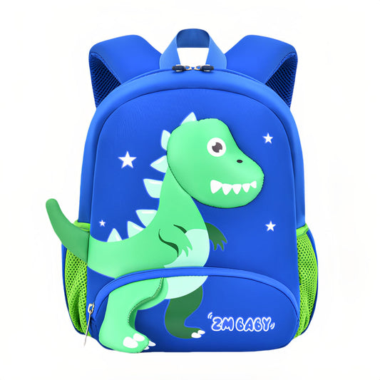 Dinosaur Anti-lost Backpack for Boys Kindergarten Preschool Bookbag with Chest Strap, Toddler Boys Backpack Daycare Bag, B-Green+Orange