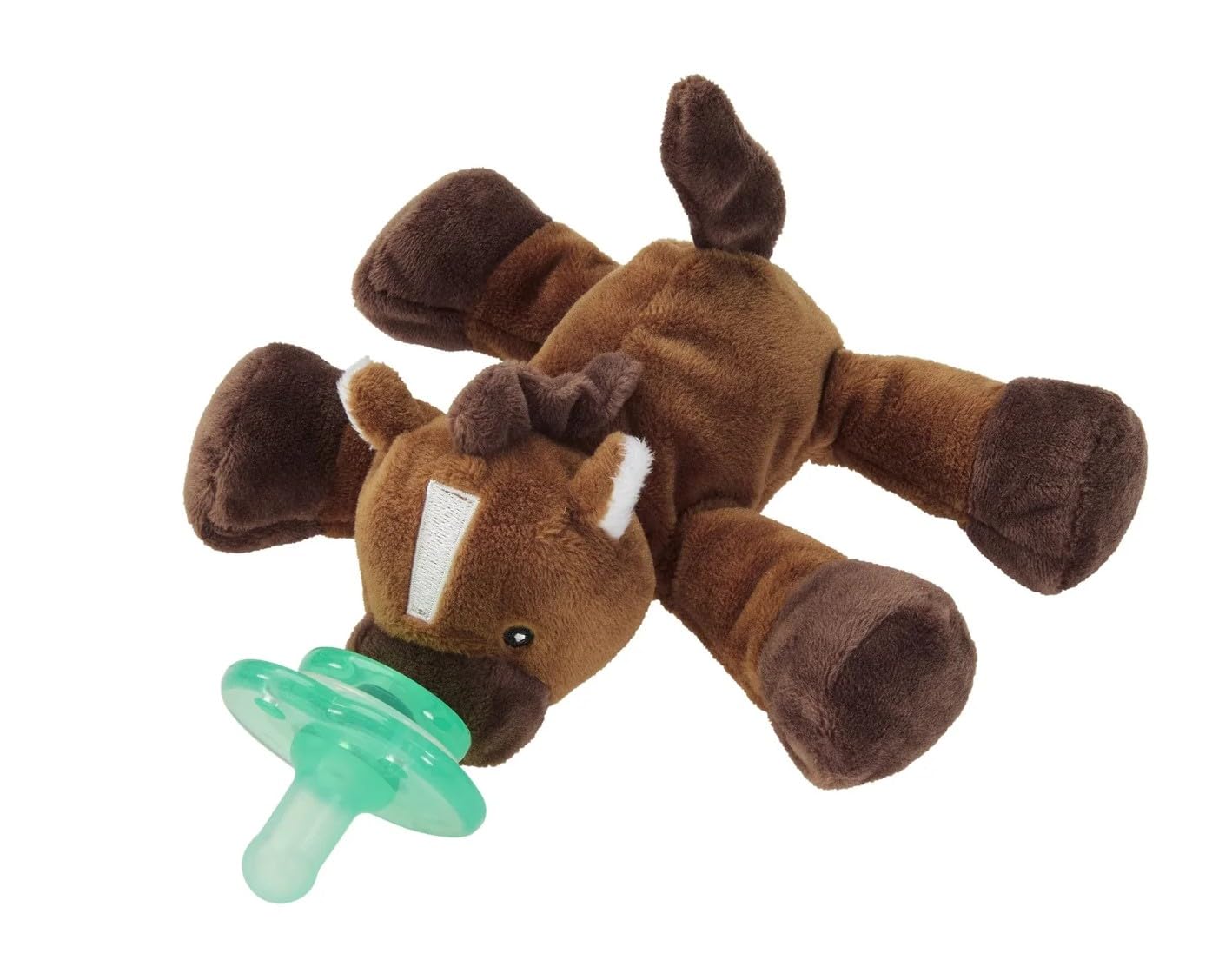 Nookums Paci-Plushies Buddies - Alligator Pacifier Holder - Adapts to Name Brand Pacifiers, Suitable for All Ages, Plush Toy Includes Detachable Pacifier
