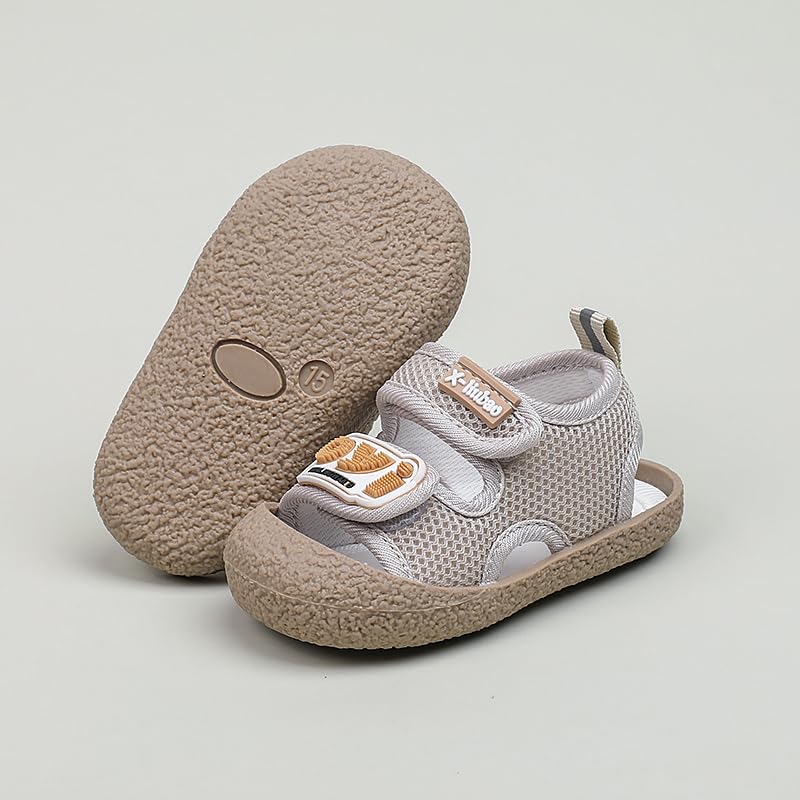 Baby Summer Sandals Breathable Mesh Rubber Sole Non-Slip Outdoor Shoes for Boys and Girls 9-30 Months