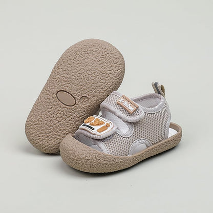 Baby Summer Sandals Breathable Mesh Rubber Sole Non-Slip Outdoor Shoes for Boys and Girls 9-30 Months