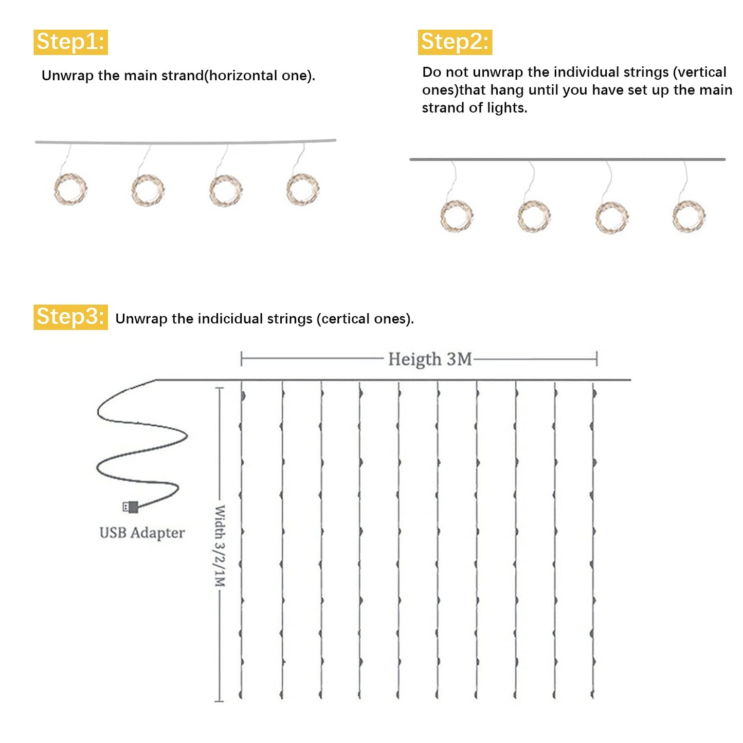 White Tulle Backdrop Curtain with Lights String for Parites 10×8ft Sheer Backdrop Curtains White Curtain Backdrop for Wedding Baby Shower Birthday Party Photo Shoot Decorations(2 Panels 10ft×8ft)
