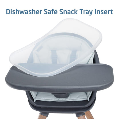 Maxi-Cosi Moa 8-in-1 High Chairs for Babies and Toddlers, Machine Washable Infant High Chair, Compact, Convertible High Chair Lightweight Design, Classic Slate