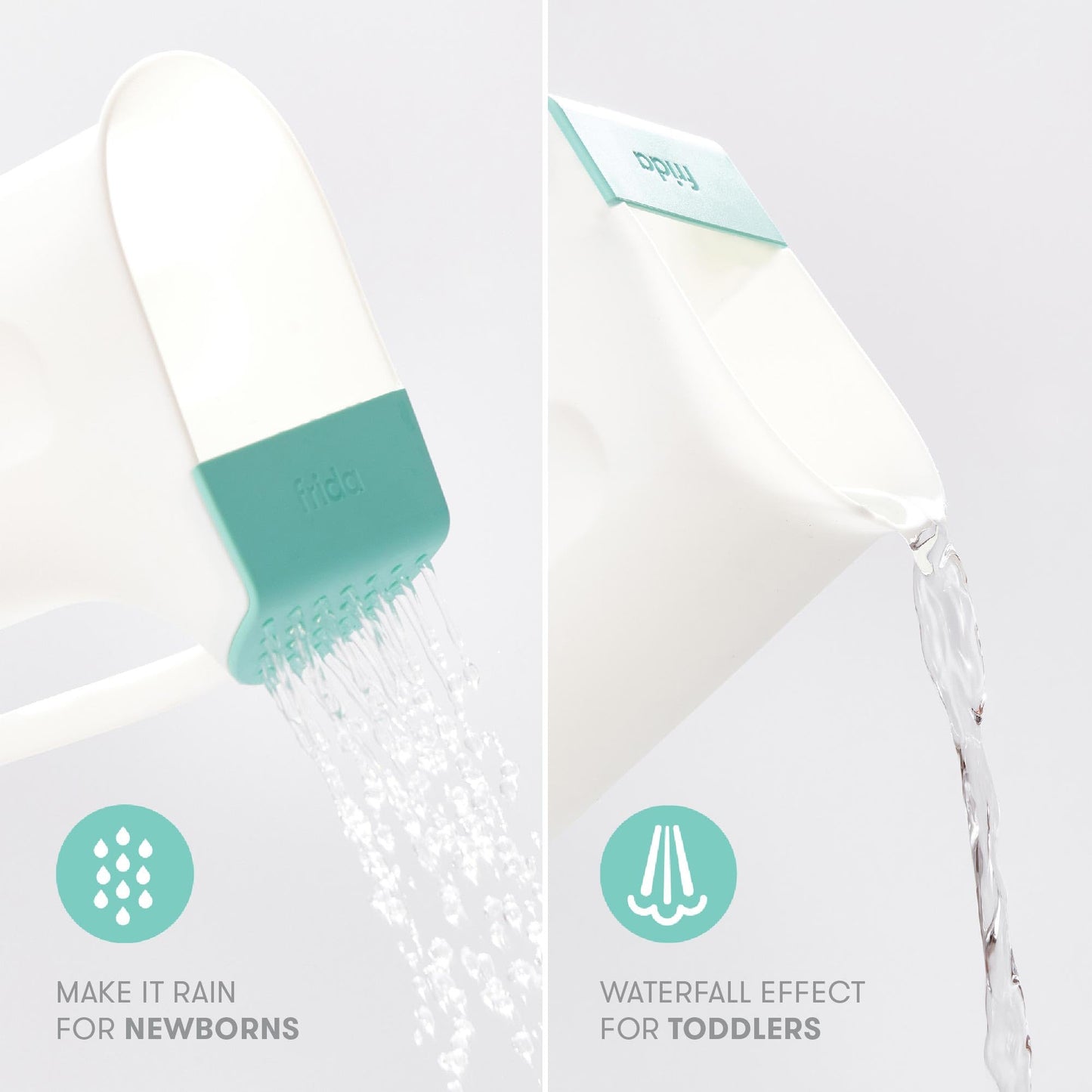 Frida Baby Control The Flow Bathtub Sprayer Attachment for Baby Bathtub, Shower Head with Scalp Massager, Control Waterflow with 2 Pressure Modes