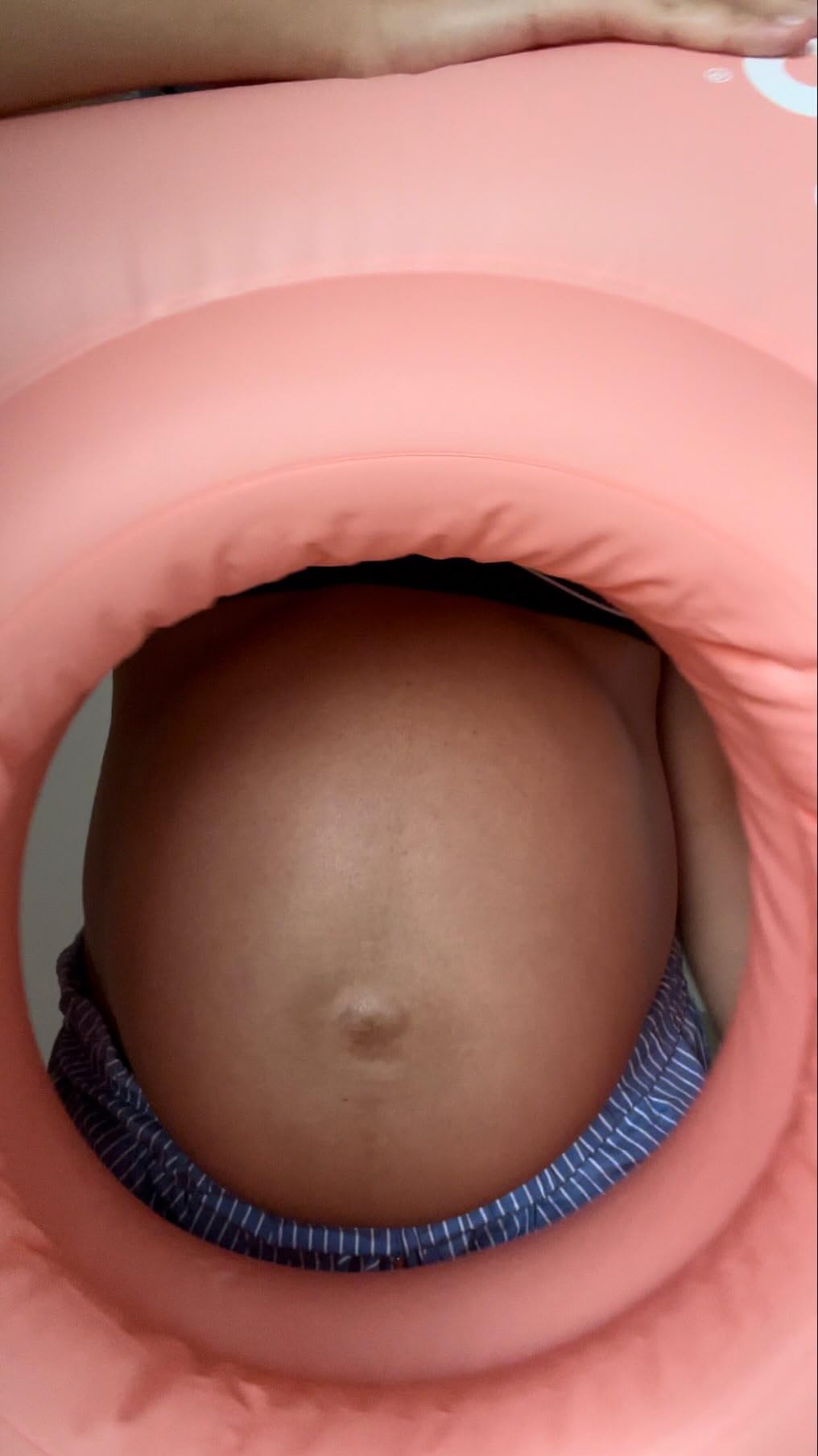 HOLO The Original Inflatable Pregnancy Pillow - Full Body Maternity Airbed/Float with Hole for Tummy - Sleeping Support & Comfort - Say Goodbye to Pregnancy Related Aches and Pains (White Sand)