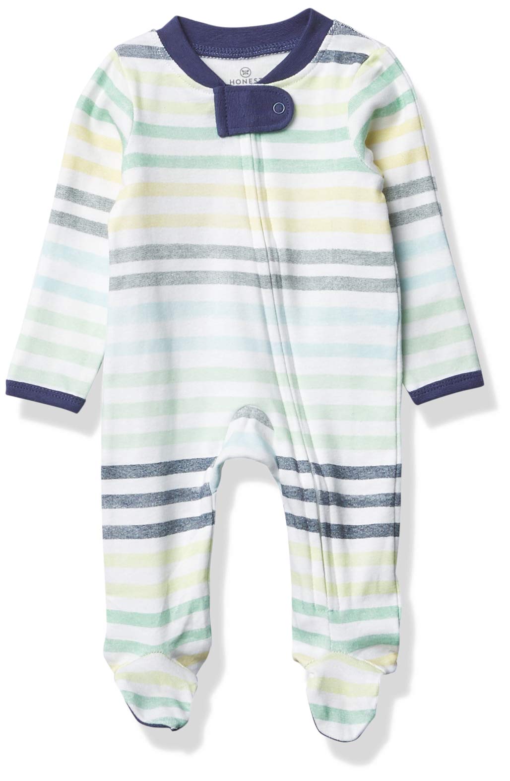 HonestBaby Sleep & Play Footed One-Piece Pajama Sleeper 100% Organic Cotton, Baby Boys