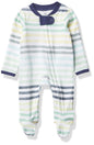 HonestBaby Sleep & Play Footed One-piece Pajama Sleeper 100% Organic Cotton, Baby Boys