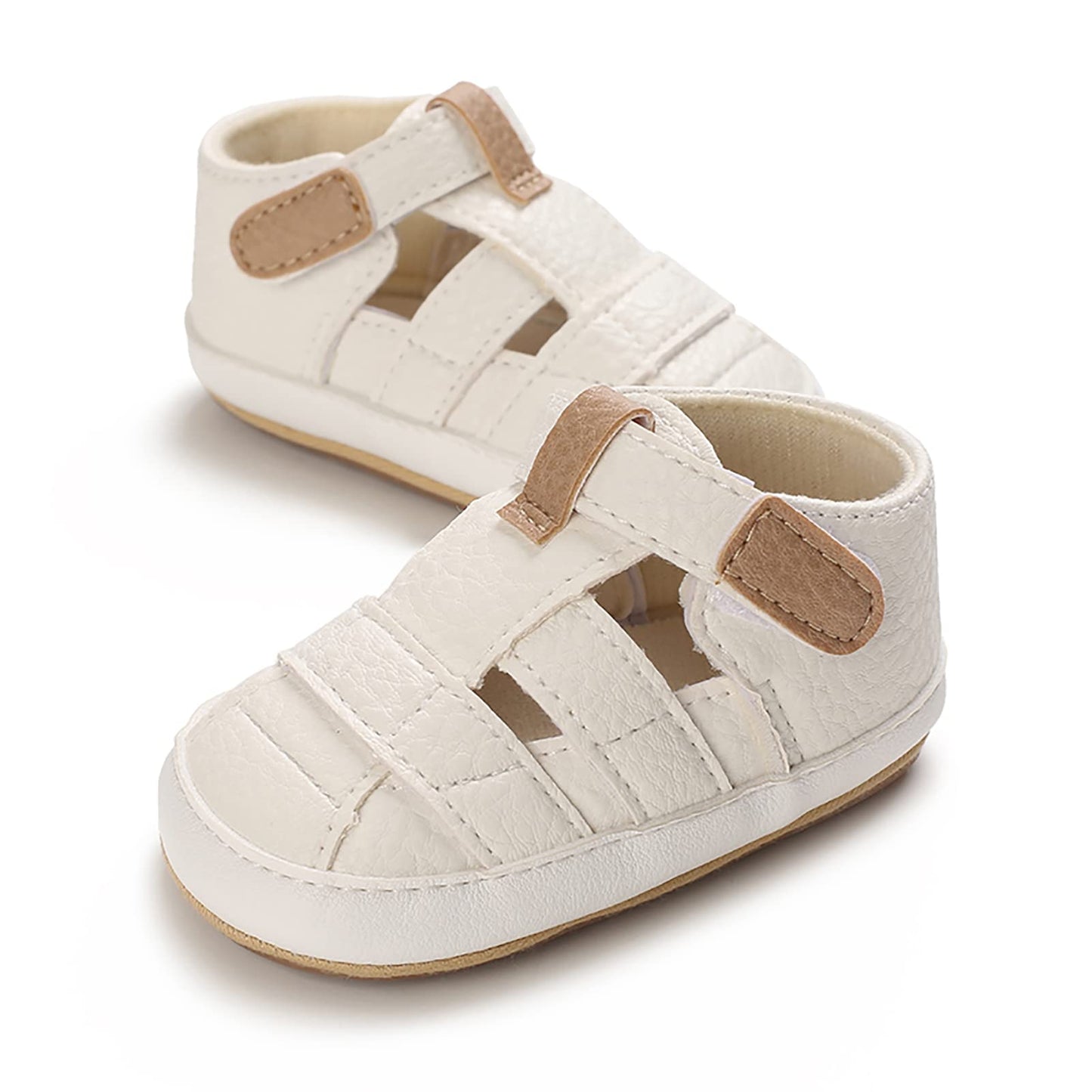 SOFMUO Baby Girls Boys Sparkly Bowknot Sandals Premium Soft Anti-Slip Rubber Sole Infant Summer Outdoor Shoes Toddler First Walkers