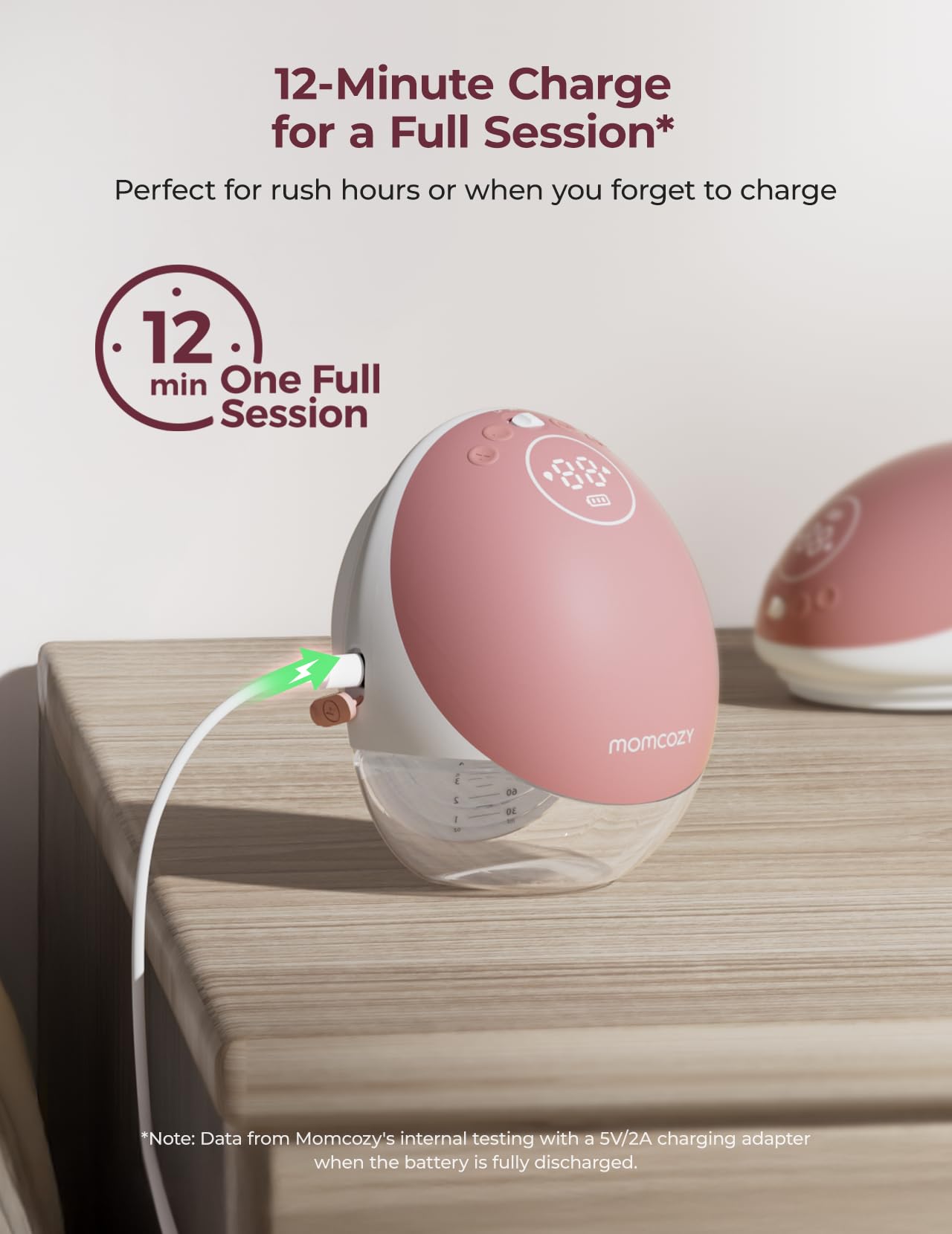 Momcozy Breast Pump Hands Free Upgraded Mobile Flow | M9, App Discreet Control with Personalized Multi-Modes & 15 Levels, Wearable Breast Pump 24mm, 2 Pack Cozy Red