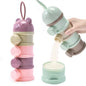 2 PCS Milk Powder Pots, Candy Storage Tank, Formula Dispenser Container Pot Box Milk Cans Snack Storage Box for Travel, 4 Layers
