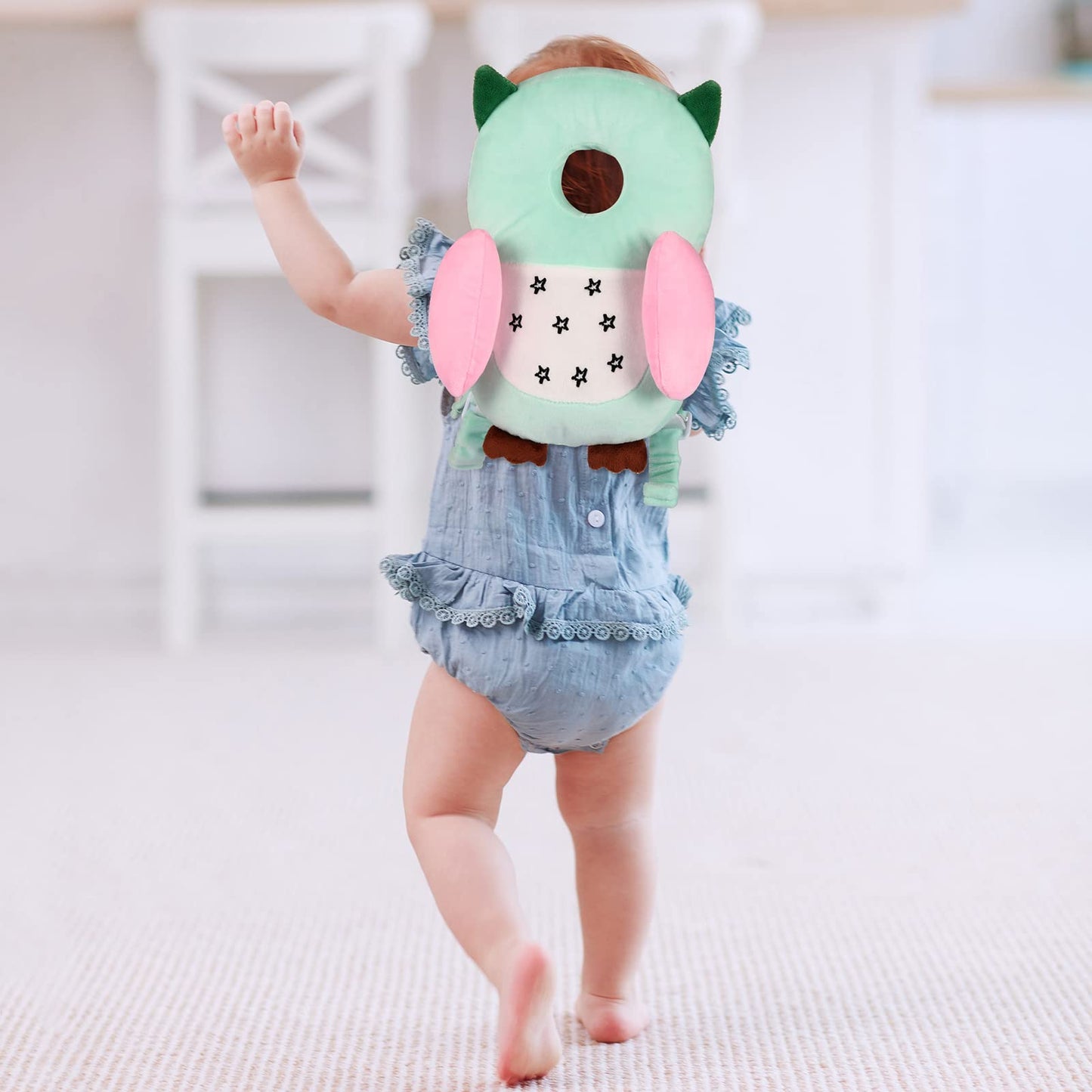 Baby Toddler Walker Head Protector Backpack Adjustable Wear Head Protection Safety Pad Backpack Baby Toddler & Walker Walking & Crawling Cute Owl MTY