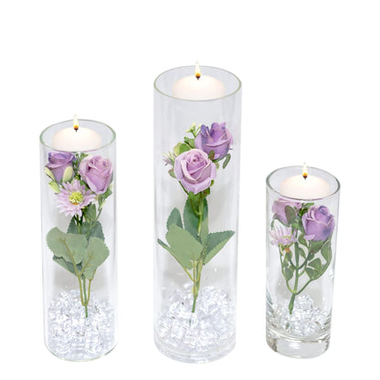 Artificial Phalaenopsis with Candles Diamond Lace Nearly Natural Orchid for Table Centerpiece Wedding Party Home Bar Restaurant Festival Decoration Pink Suit