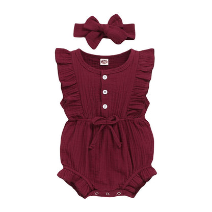 Renotemy Newborn Infant Baby Girl Clothes Rompers Summer Jumpsuits Short Sleeve Romper Infant Baby Clothes Girl