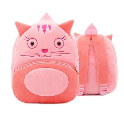 Ladyzone Toddler Backpack Zoo Animals Backpacks Cute Plush Bag Cartoon 10" Preschool Book Bag For 2+ Years Girls Boys