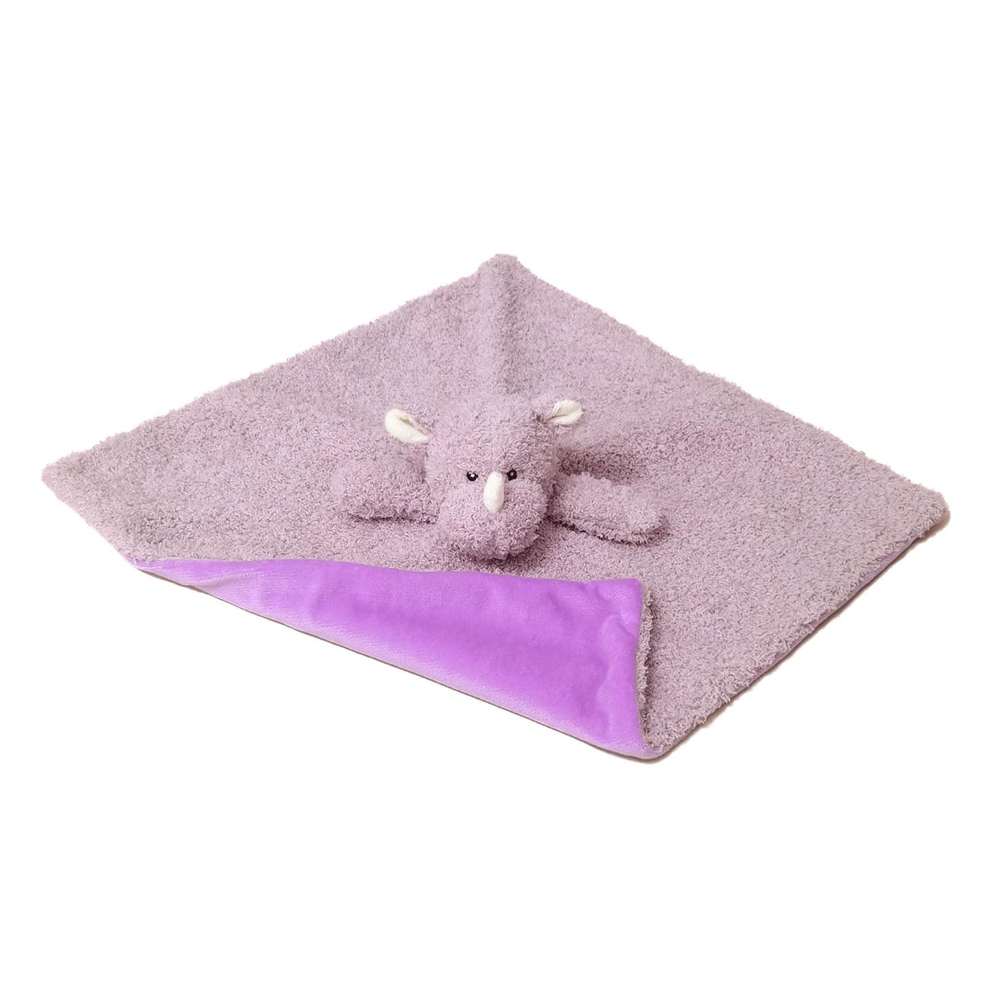 Baby Pink Rhino Soft Stuffed Animal Security Blanket, Plush Rhino Character Lovey Blanket, Baby Shower/Nursery Gift, Newborn Infant Toddler Snuggle Blankie for Boys Girls, 14 Inches