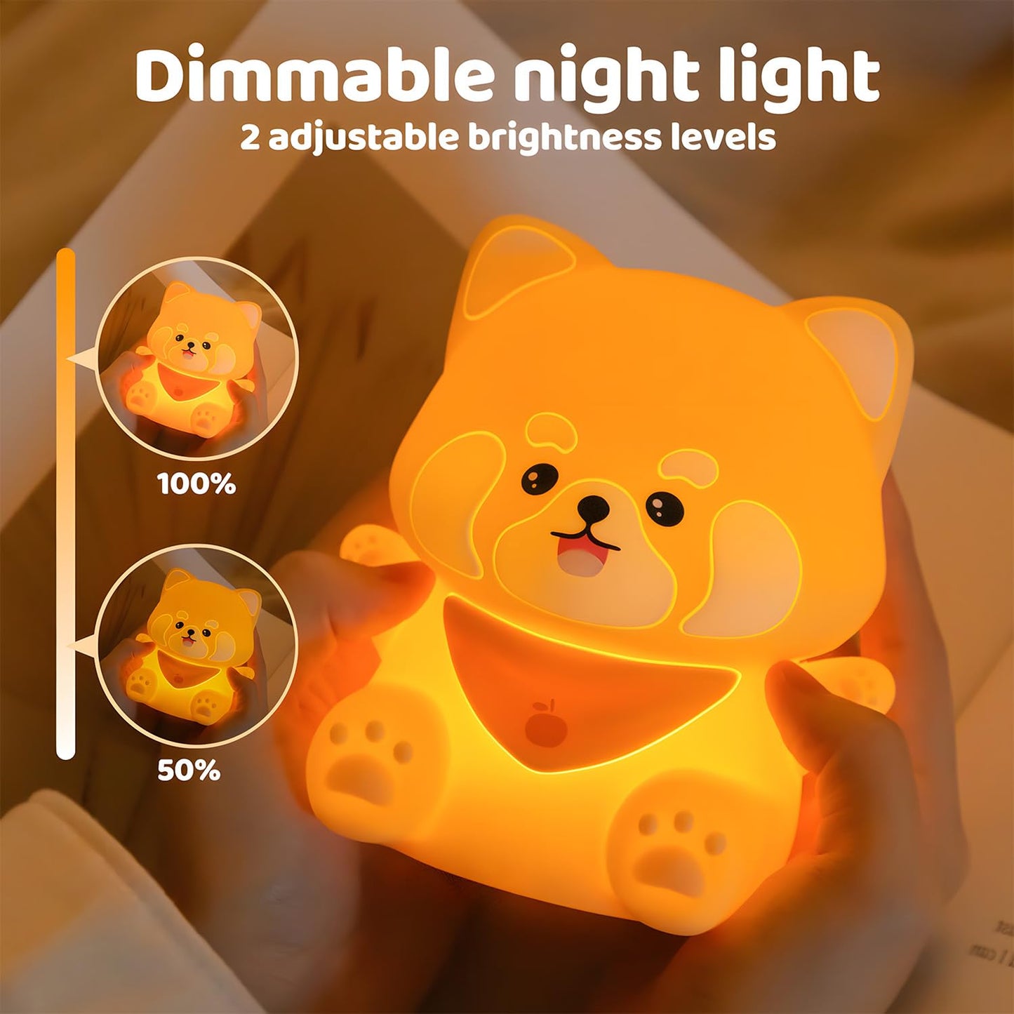 DuDu Duck Night Light, Cute Duck Lamp, Squishy Silicone Nightlight for Bedrooms with 30 Minutes Timer, Rechargeable Bedside Lamp with Touch Control for Bedrooms, Living Room
