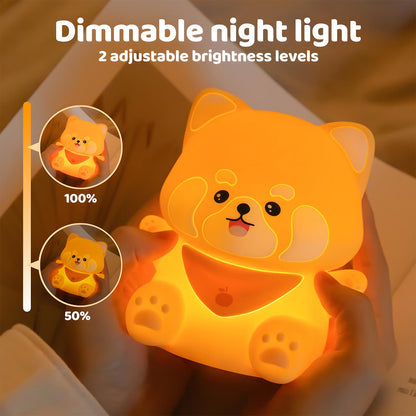 DuDu Duck Night Light, Cute Duck Lamp, Squishy Silicone Nightlight for Bedrooms with 30 Minutes Timer, Rechargeable Bedside Lamp with Touch Control for Bedrooms, Living Room