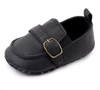 LONSOEN Baby Girls Boys Loafers Prewalker Dress Crib Shoes