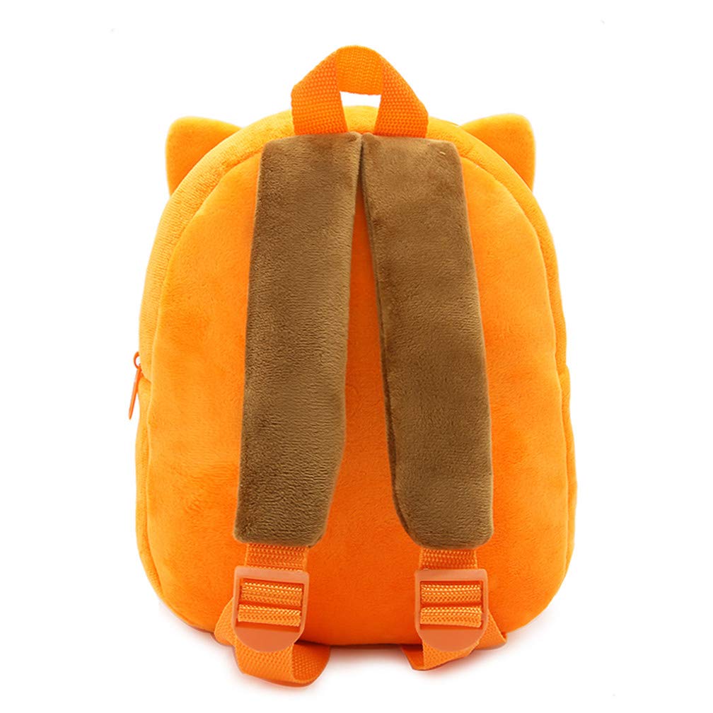 Ladyzone Toddler Backpack Zoo Animals Backpacks Cute Plush Bag Cartoon 10" Preschool Book Bag For 2+ Years Girls Boys