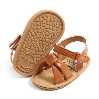 LAFEGEN Infant Baby Girls Summer Sandals Newborn Toddler First Walker Crib Dress Shoes