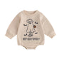 Easter Newborn Baby Girl Clothes Fuzzy Bunny Embroidery Romper Sweatshirt Bubble Jumpsuit Toddler Baby Girl Outfit
