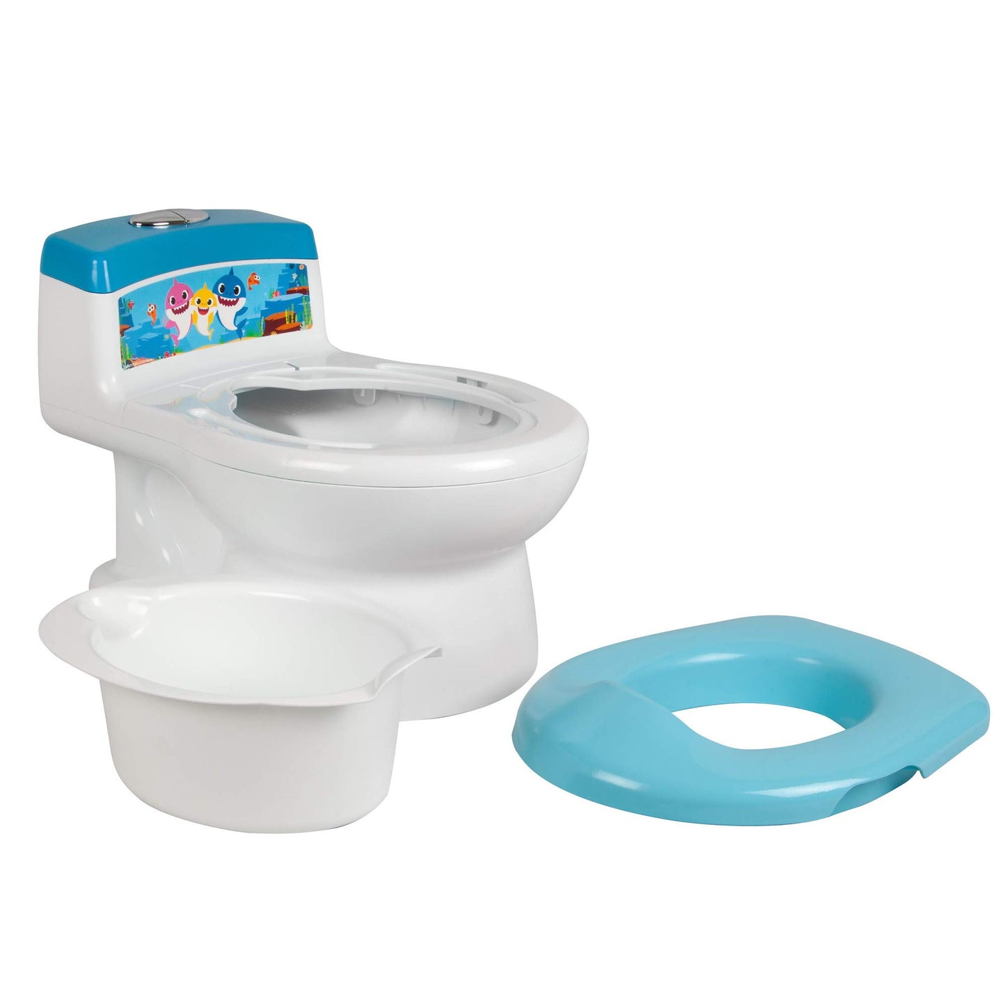 The First Years Disney Minnie Mouse Potty Training Toilet and Toddler Toilet Seat - Toilet Training Potty with Fun Flushing and Cheering Sounds,Pink