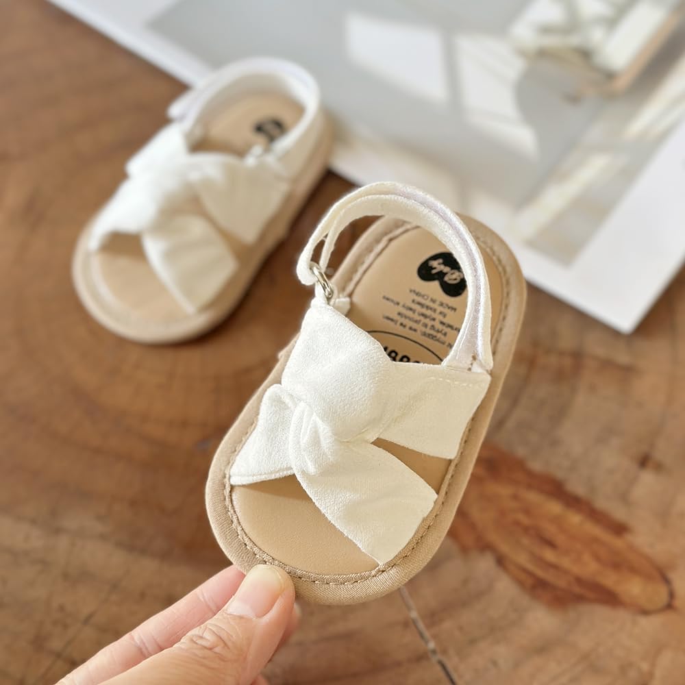 Infant Baby Boys Girls Sandals Summer Baby Wedding Dress Flat Shoes Newborn Crib Shoes First Walkers Prewalkers Shoes