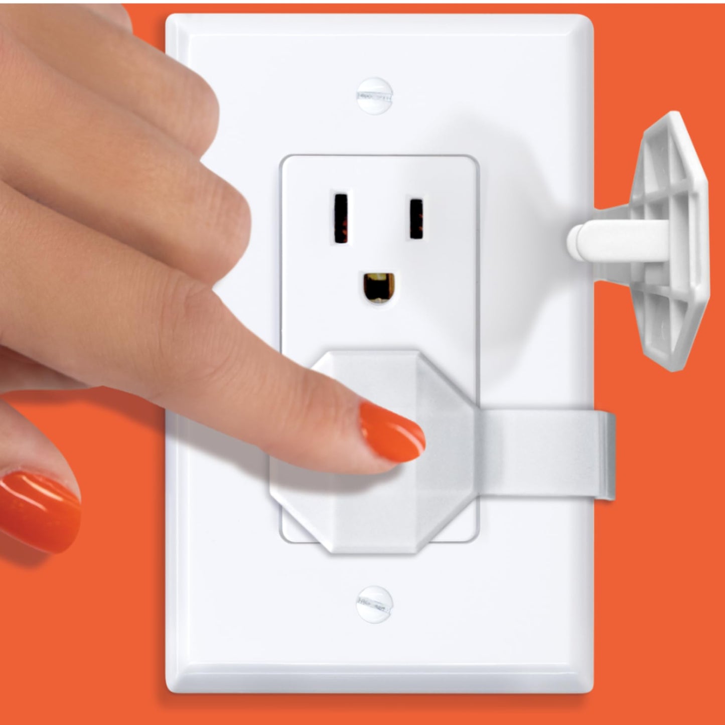 Socket Sitter: Always Connected, Never Lost! No Choking Hazard! Child Safety Cover, Electrical Outlet Cover, Plug Protector, Socket Protector (Pack of 6, Covers 12 outlets) (Blissful Blue)