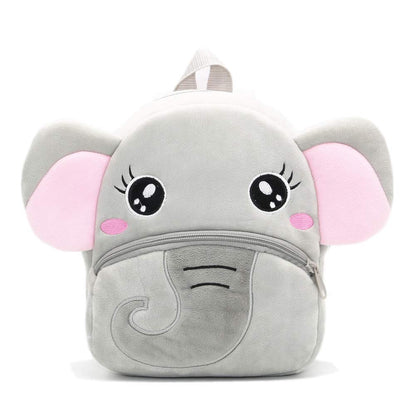 NICE CHOICE Cute Toddler Backpack Toddler Bag Plush Animal Cartoon Mini Travel Bag for Baby Girl Boy 2-6 Years(Grey Elephant)