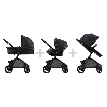 Evenflo Pivot Modular Travel System with LiteMax Infant Car Seat with Anti-Rebound Bar (Desert Tan)