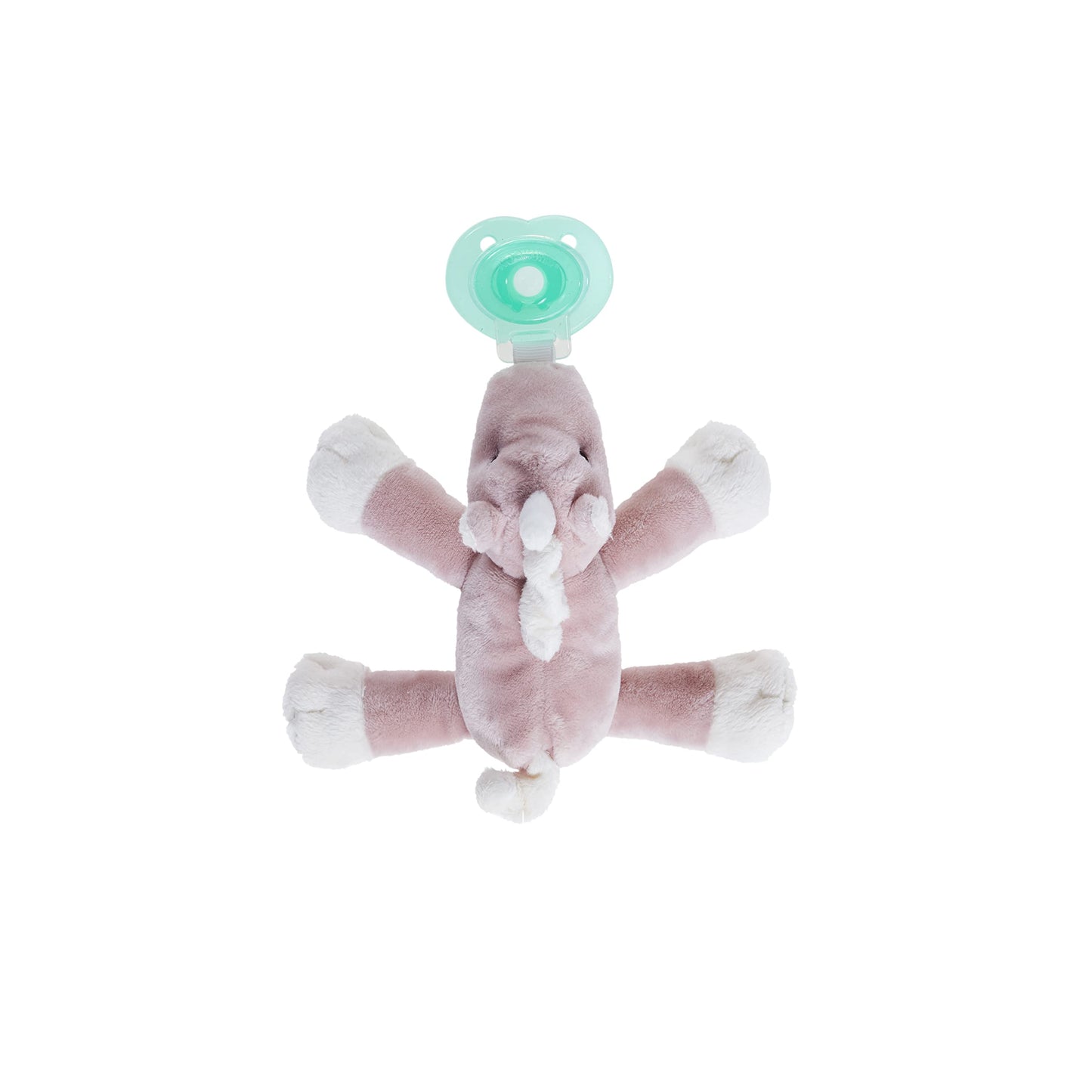 Nookums Paci-Plushies Buddies - Alligator Pacifier Holder - Adapts to Name Brand Pacifiers, Suitable for All Ages, Plush Toy Includes Detachable Pacifier