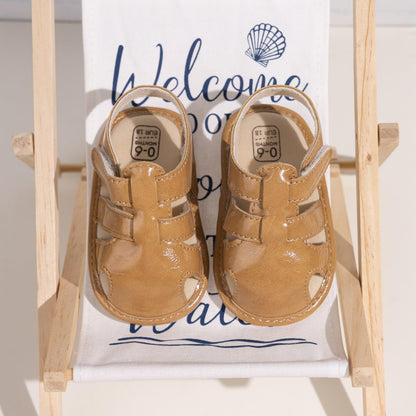 Meckior Baby Infant Boy Girl Sandals Newborn Non-Slip Soft Rubber Sole Sandals for Baby Boys Open-Toe Outdoor Casual Summer First Walkers Shoes