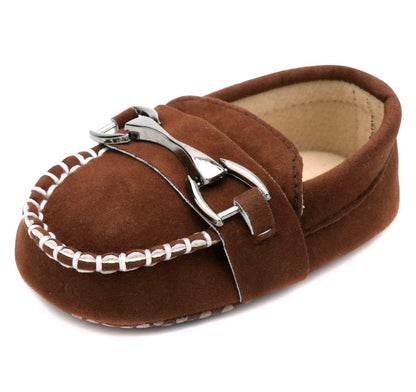 LONSOEN Baby Girls Boys Loafers Prewalker Dress Crib Shoes