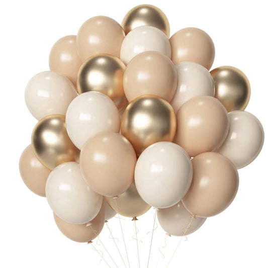 Sage Green Gold White Party Balloons, 50Pcs Sage Green and Gold Confetti Party Balloons For Birthday Baby Shower Engagement Wedding Anniversary Party Decorations